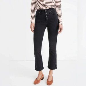 Madewell Cali Demi Boot Jeans Bellspring Button Front